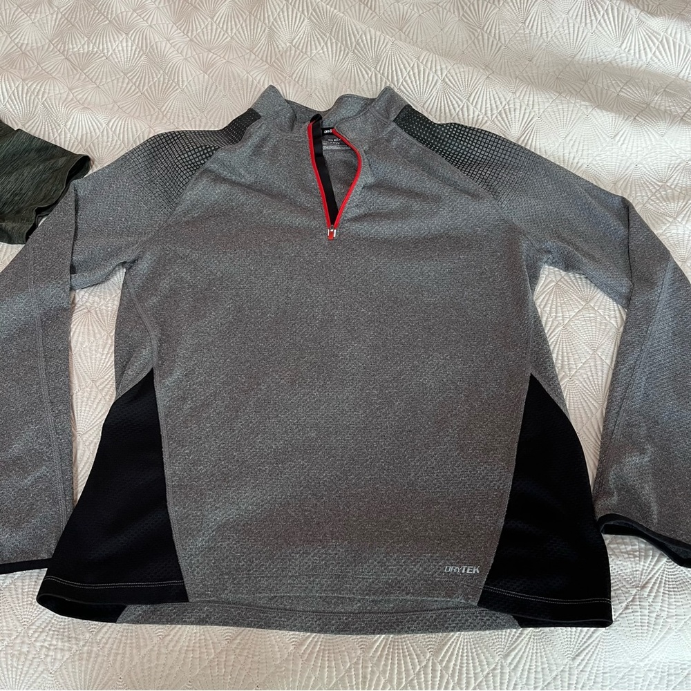 Tek Gear Dry Tech exercise / training athletic shirt with zipper